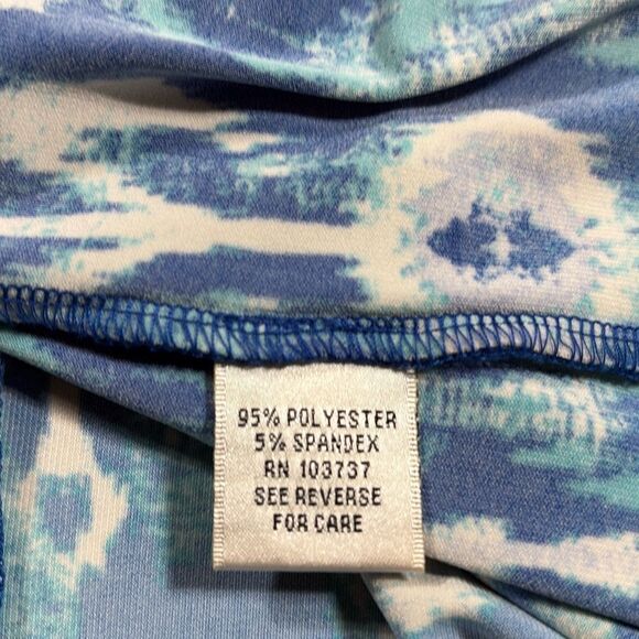 Ali Ro Printed MIDI Sheath Dress V-Neck 3/4‎ Sleeve Stretch Pullover Blue 2 - Picture 12 of 14